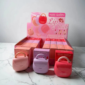 Hues Queen Bag Shape Hydrating Lipstick — 3 Shades